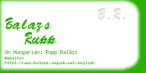 balazs rupp business card